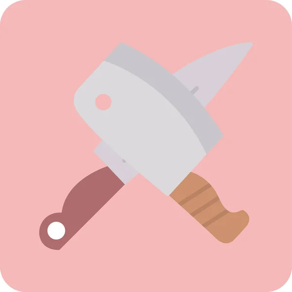 Vector Illustration Cleaver Knives Icon — Stockvector