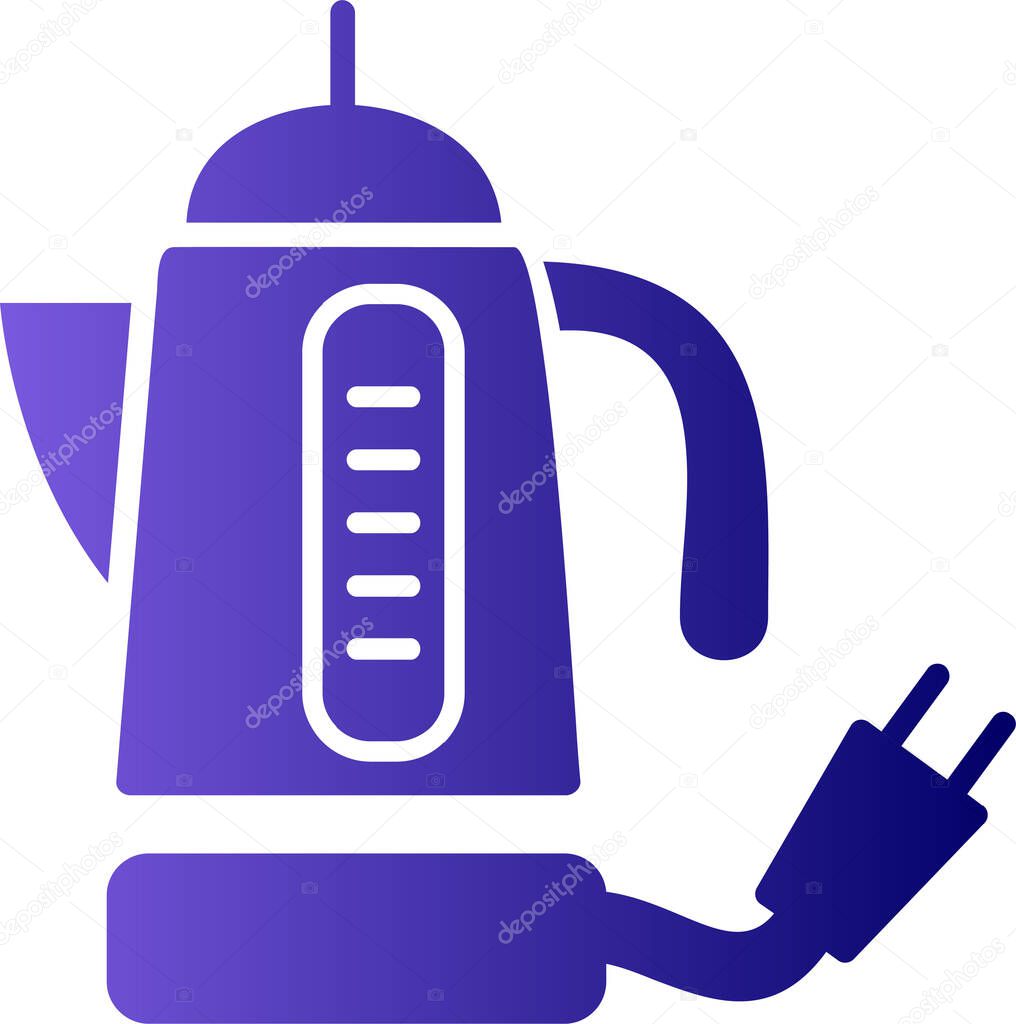 Electric kettle icon. simple design