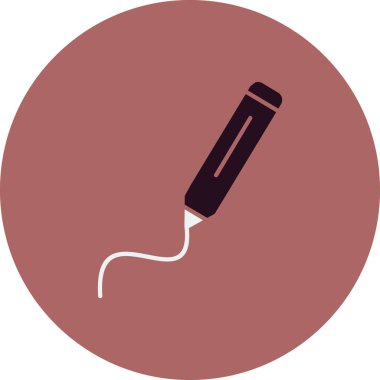 Kalem vektörü simgesi, çizimin modern basit gösterimi 