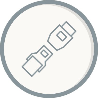 Emniyet kemeri. Web simgesi basit tasarım