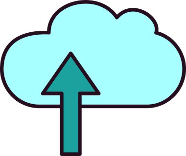 Bulut hesaplama simgesi vektör illüstrasyonu