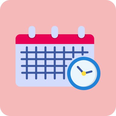 Takvim simgesinin vektör illüstrasyonu 