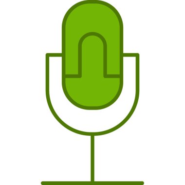 Mikrofon. Web simgesi vektör illüstrasyonu 