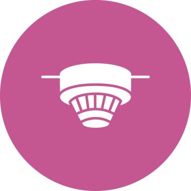 Duman dedektörü simgesinin vektör çizimi