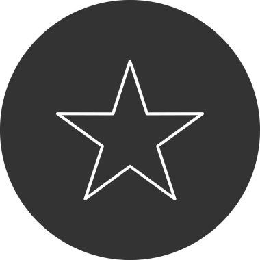 Favori yıldızımız. Web simgesi vektör illüstrasyonu 