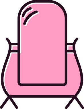 Vektör illüstrasyonu, ayna simgesi 