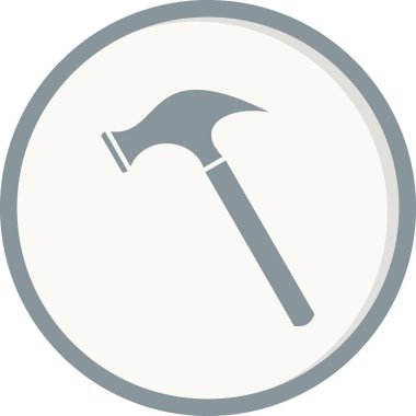 Çekiç. Web simgesi basit illüstrasyon 