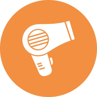 Saç kurutma makinesi ikonu. vektör illüstrasyonu 