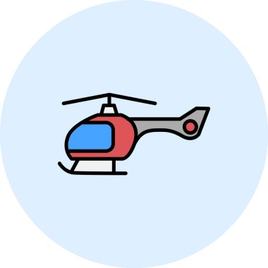 Helikopter ikonu. Ulaşım sembolü. vektör çizimi izole edildi. 