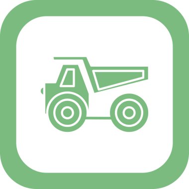 Wagon simgesinin vektör illüstrasyonu