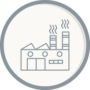 Fabrika simgesi vektör illüstrasyonu