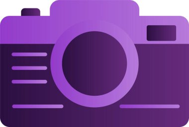 Fotoğraf makinesi simgesinin vektör illüstrasyonu
