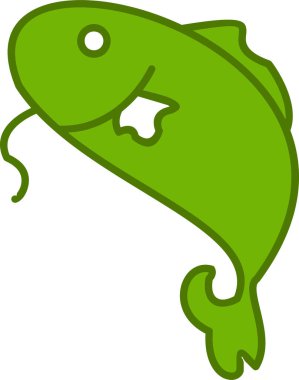 Kedi Balığı simgesi vektör illüstrasyonu