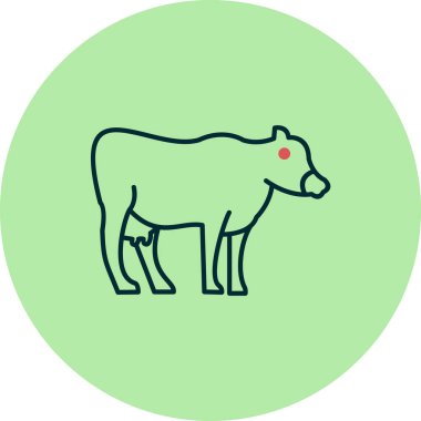 Bir ineğin vektör illüstrasyonu