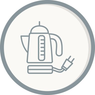 Elektrikli çaydanlık ikonu. Basit tasarım