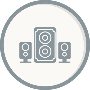 Hoparlörler. Web simgesi basit illüstrasyon