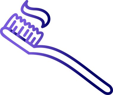 Diş fırçası web simgesi, basit illüstrasyon