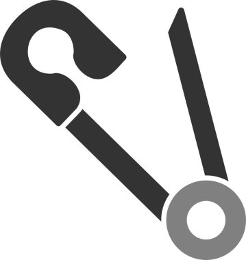 çengelli iğne simge vektör çizim