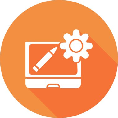 Tasarım süreci. Web simgesi basit illüstrasyon