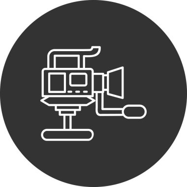 kamera, film, aygıt, aygıt düz renk ikonu vektörü