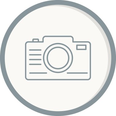 Fotoğraf makinesi simgesinin vektör illüstrasyonu