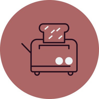 tost makinesi vektör illüstrasyonu