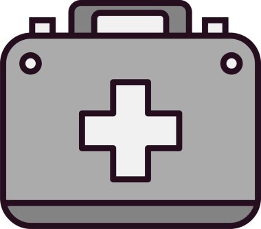 tıbbi ilk yardım kiti vektör simgesi