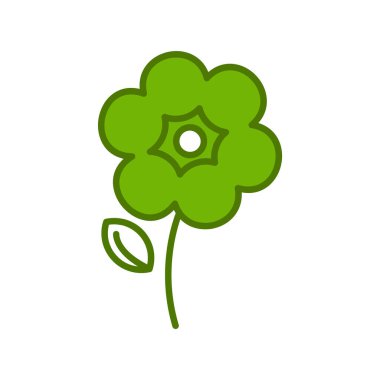 çiçek simgesi vektör illüstrasyonu