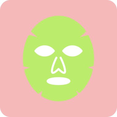 Yüz maskesi web simgesi basit illüstrasyon