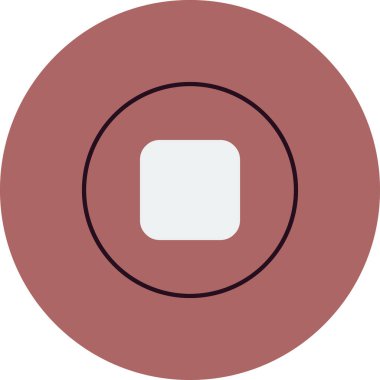 Dur düğmesi simgesi vektör çizim