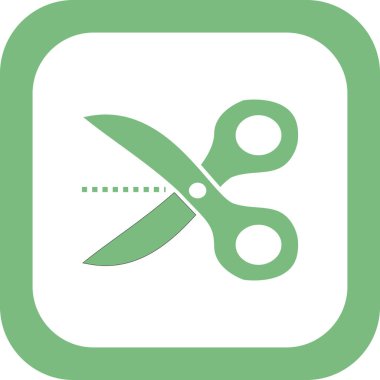 Makas. Web simgesi vektör illüstrasyonu 