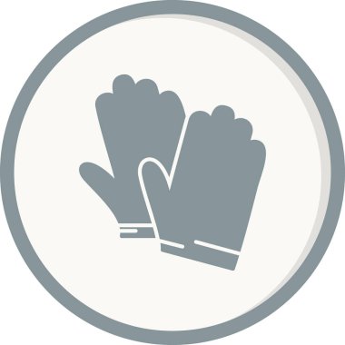 Eldiven simgesi vektör illüstrasyonu