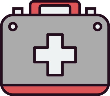 tıbbi ilk yardım kiti vektör simgesi