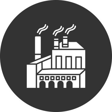 Fabrika. Web simgesi basit illüstrasyon 