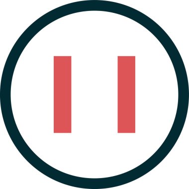 Duraklat simgesinin vektör illüstrasyonu 