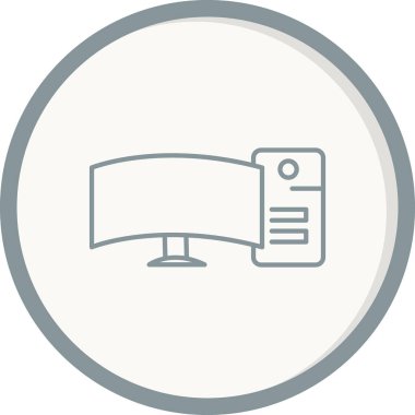 Masaüstü bilgisayar kutsal kişilerin resmi, vektör çizim