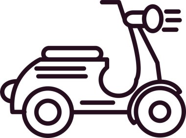 Scooter simgesinin vektör illüstrasyonu