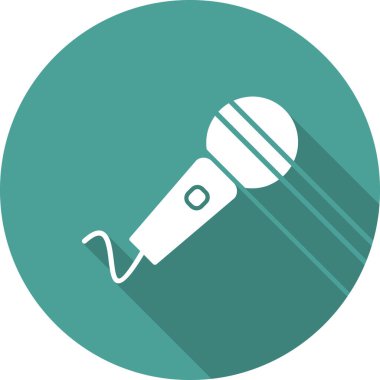 Karaoke simgesi, vektör illüstrasyonu