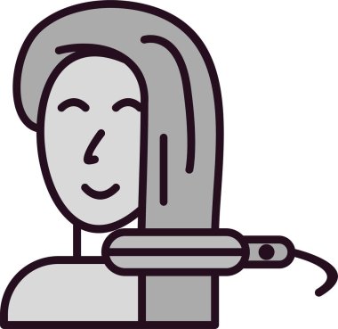 vector illustration of Hair straightener