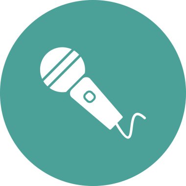 Karaoke simgesi, vektör illüstrasyonu