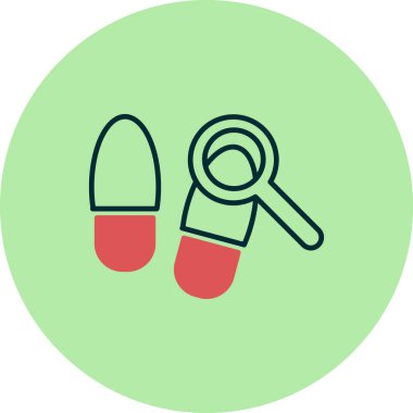 İz sür. Web simgesi basit illüstrasyon