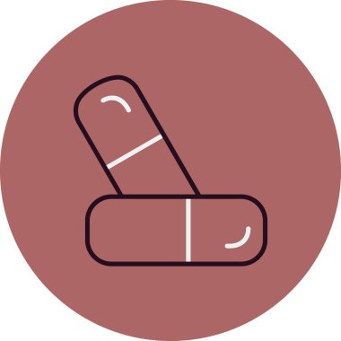 kapsül simge vektör çizim