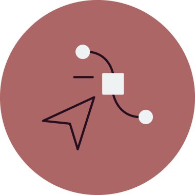 Bezier. Web simgesi basit illüstrasyon