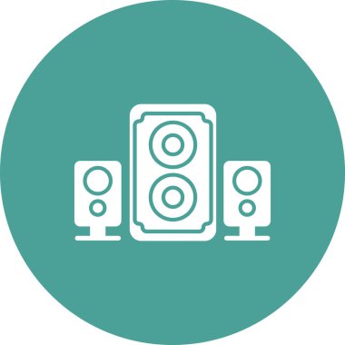 Hoparlörler. Web simgesi basit illüstrasyon