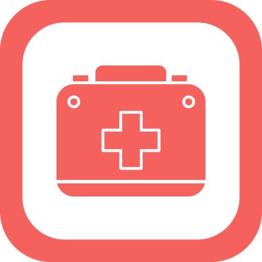 tıbbi ilk yardım kiti vektör simgesi