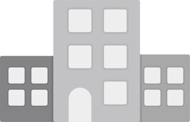 Bina. Web simgesi basit illüstrasyon