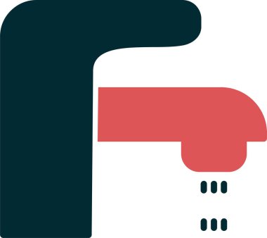 Musluk simgesi vektör illüstrasyonu