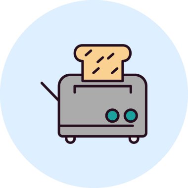 tost makinesi vektör illüstrasyonu