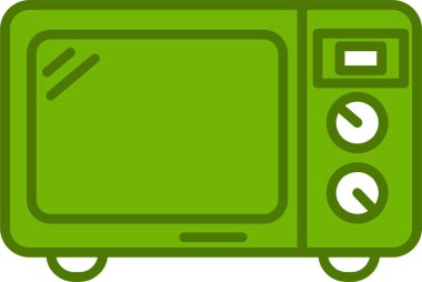 Mikrodalga fırın. Basit resimleme 