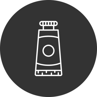 Yağlı boya tüp simgesinin vektör çizimi